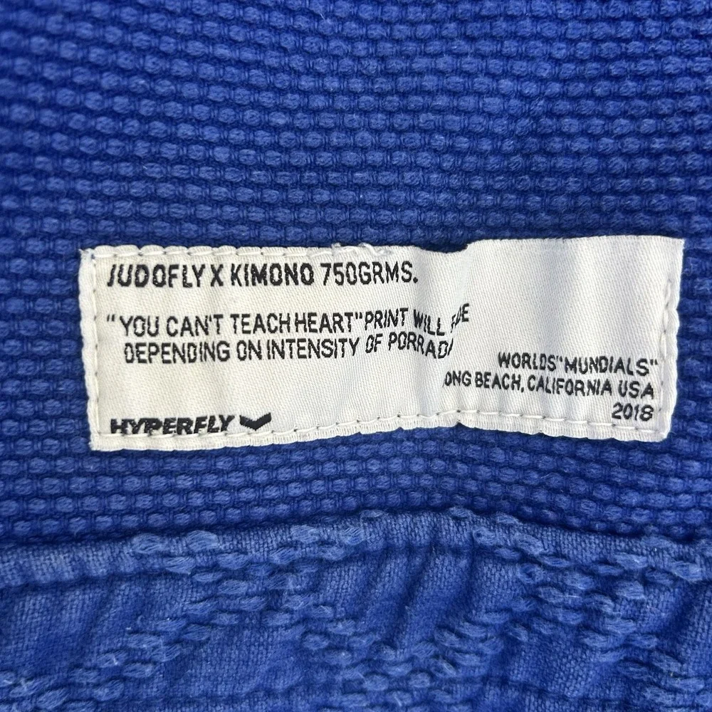Hyperfly JudoFly X BJJ Premium Gi Men's Size A1 (Medium) Canvas Blue Top Only